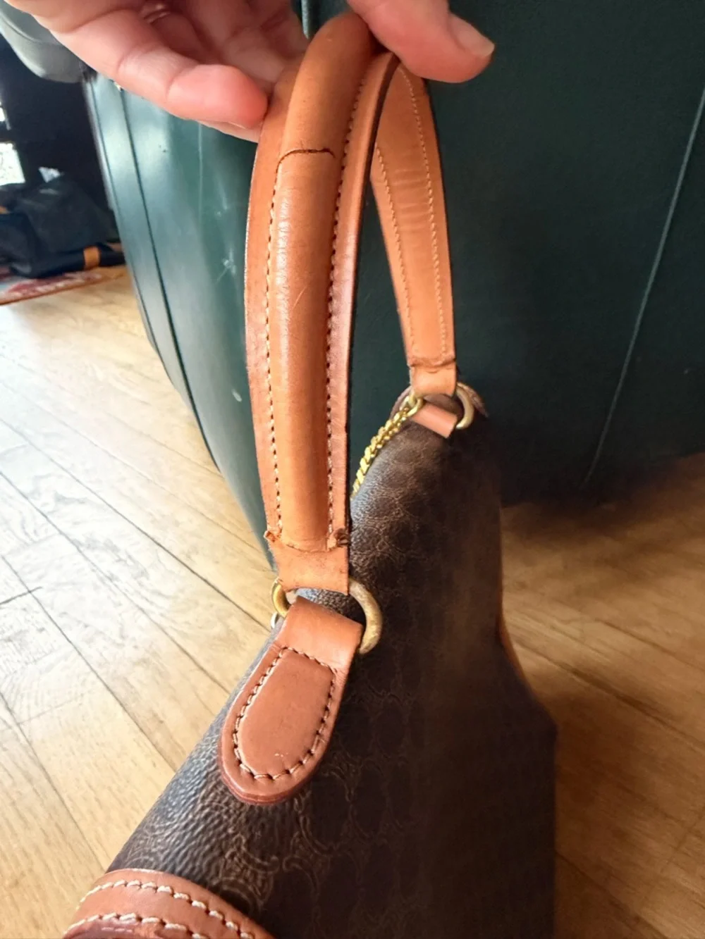 Celine Macadam Blason Triomphe Handbag Shoulder Bag vintage - Picture 6 of 12